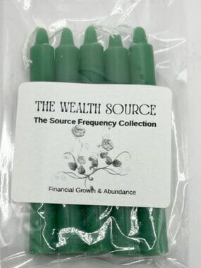 Wealth Spell Candles 5Piece Ritual Chime Set Intention & Manifestation Undressed